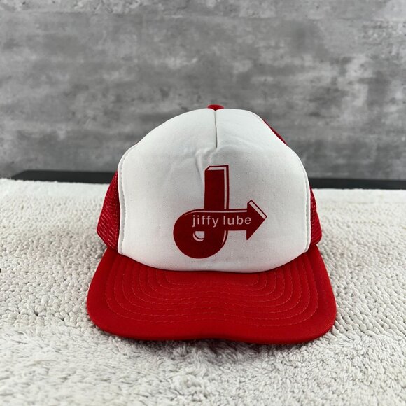 VINTAGE JIFFY LUBE MESH SNAPBACK TRUCKER HAT OSFA TWO TONE CAP - Picture 1 of 10
